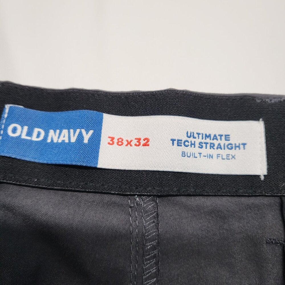 Old Navy Built In Flex Pants Mens 38 X 32 Ultimate Tech Straight Dark Gray - Picture 4 of 16